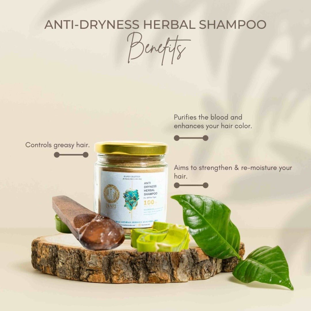 Anti Dryness Herbal Cleanser / Shampoo- 100% Natural - Do It Yourself Shampoo - Curl Cure