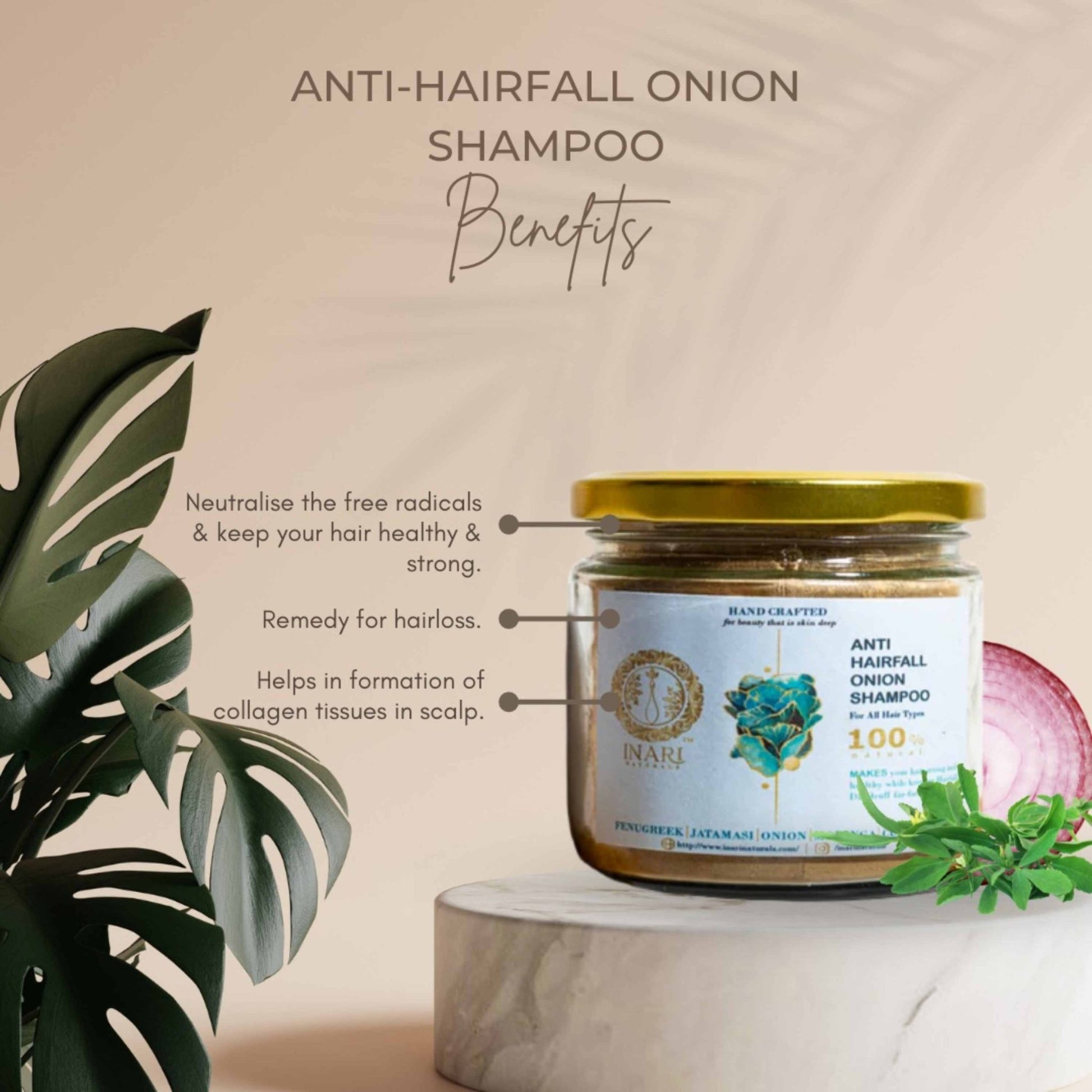 Anti - Hairfall Herbal Hair Cleanser / Shampoo- 100% Natural - Curl Cure