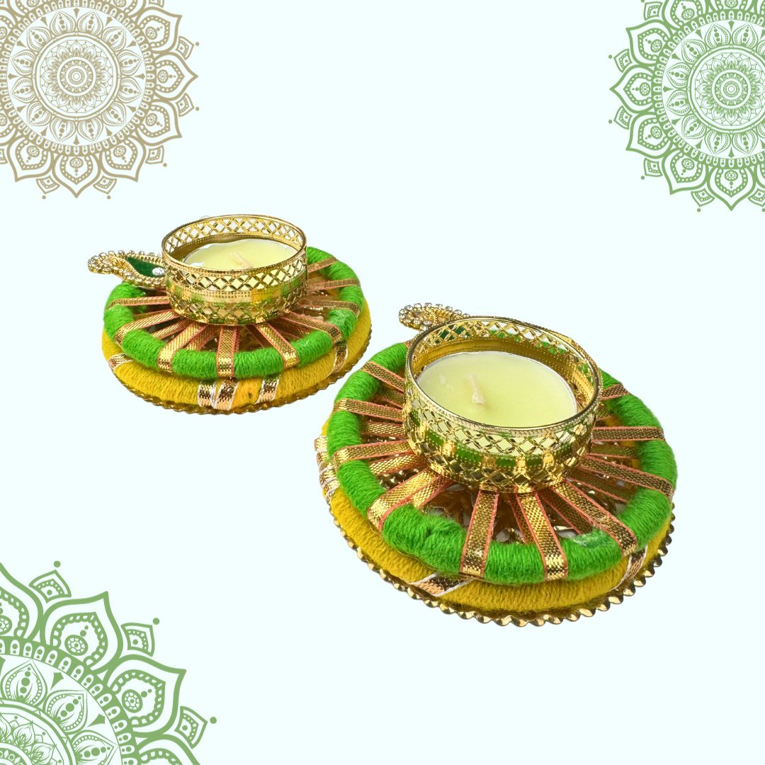 Handmade Diwali Diyas (Pair of 2) - Curl Cure
