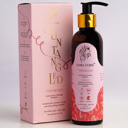 Untangled - Shampoo with Coconut and Lavender | 100% Sulphate Free | All Hair Types - 200ml - Curl Cure